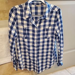 Plaid Snap Button Down